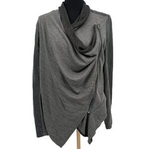 Women's Blank NYC Asymmetrical‎ Biker Faux Leather Moto Jacket Zip Up Size Large